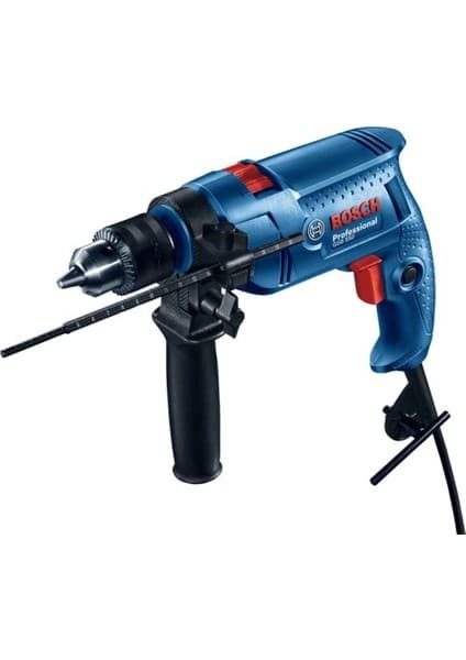 Bosch GSB 550 Darbeli Matkap 550 W Güçlü Mavi Anahtarlı Mandren İle Uzun Süreli Kullanım