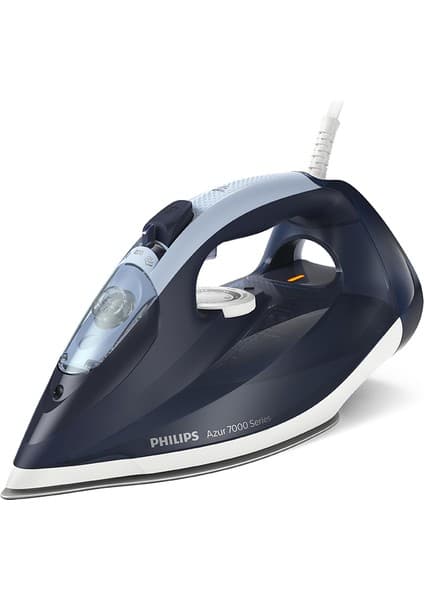 Philips 7000 Serisi Buharlı Ütü, 2800W, SteamGlide Plus Taban, 50 g/dk Sürekli Buhar, 250 g, Şok Buhar, SteamGlide Plus, Koyu Mavi, DST7030/20