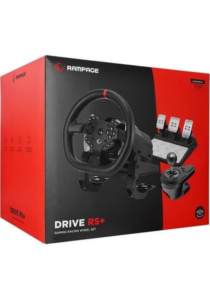 Rampage Drıve Rs+ Ps4/pc/xbox One/xbox Series S/x Yaylı 3 Pedal -El Vitesi Gaming Oyun Direksiyonu