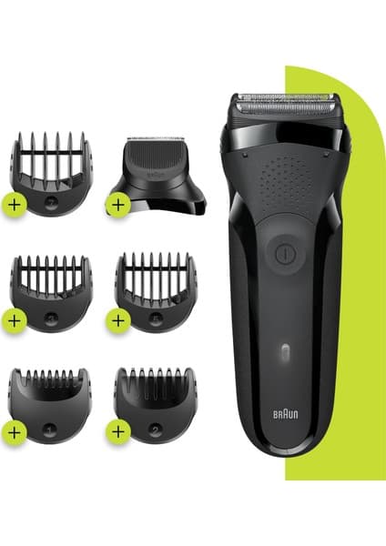 Braun 3 Serisi 300 BT 3'ü1 Arada Sakal Şekillendirme ve Tıraş Makinesi