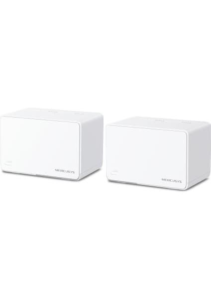 Mercusys Halo H80X(2-pack), AX3000Mbps, Dual-Band, Gigabit Portları, 150'ye Kadar Cihaz Bağlanabilir, 460 m²'ye Kadar Kapsama, Akıllı Bağlantı, Mobil Uygulama ile Kolay Kurulum, Wi-Fi 6 Mesh Sistemi
