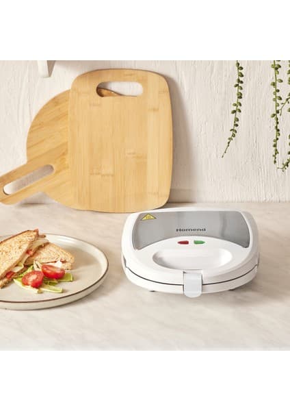 Homend Toastbuster 1309H Çıkarılabilir Plakalı Portatif Tasarım Tost Makinesi Beyaz