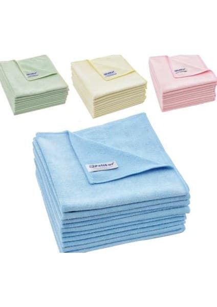 Polikur 3222 Premium Mikrofiber Genel Temizlik Bezi Kadife Doku 40x40 cm. (4 ADET)
