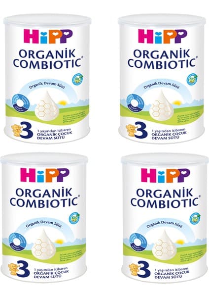 Hipp 3 Organik Combiotic Devam Sütü 350 gr 4 ADET