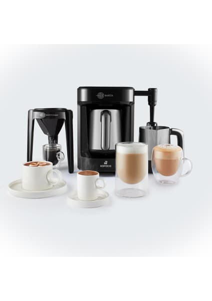 Karaca Hatır Barista Steel Cappuccino ve Türk Kahve Makinesi Galaxy Grey