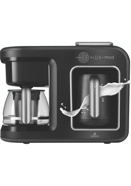 Karaca Hatır Plus Mod 5 In 1 Konuşan Kahve ve Çay Makinesi Black Chrome