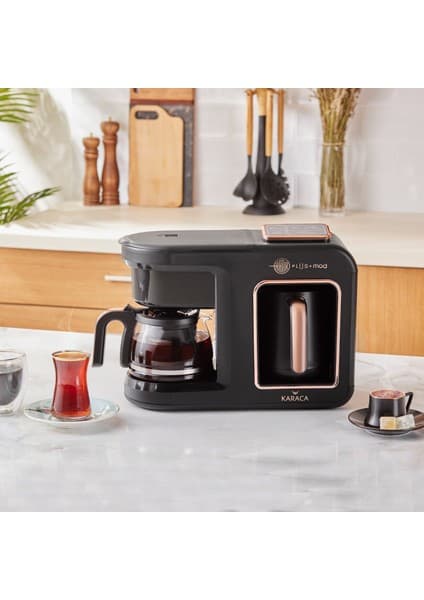 Karaca Hatır Plus Mod 5 in 1 Kahve Ve Çay Makinesi Black Copper