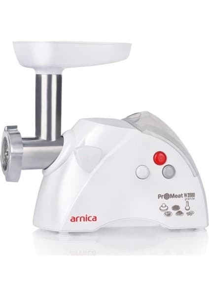 Arnica Promeat Grande Et Kıyma Makinesi 1400W Paslanmaz Çelik Bıçaklı Sucuk ve İçli Köfte Aparatlı GH21200