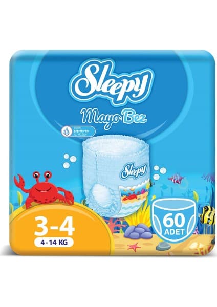 Sleepy Mayo Külot Bez 4 Numara Max 3'Lü Paket 4-14 Kg