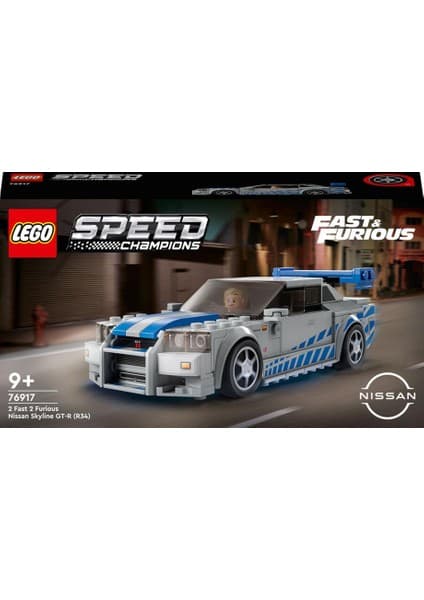 LEGO ® Speed Champions Daha Hızlı Daha Öfkeli Nissan Skyline GT-R (R34) 76917 - 9+ Çocuklar için Oyuncak Yapım Seti (319 P)
