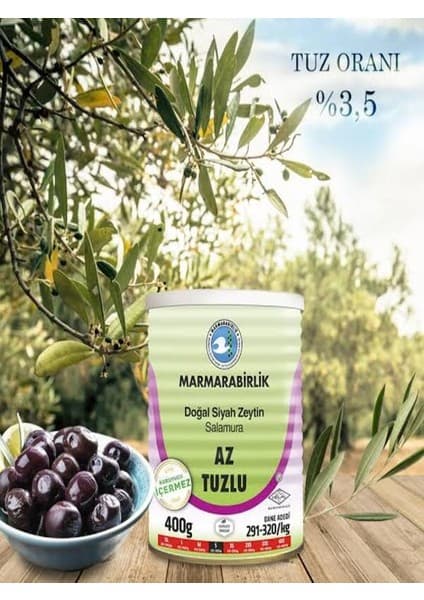 Marmarabirlik 400 gr Zeytin Teneke Kutu
