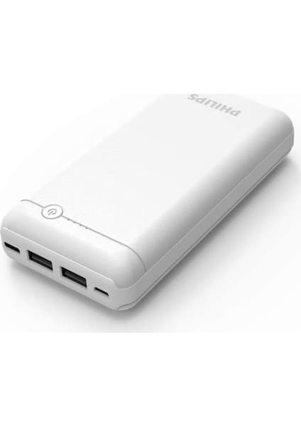 Philips DLP1720CW/97 20000 mAh Kapasiteli Beyaz Powerbank 2 USB Çıkışı ile Hızlı Şarj