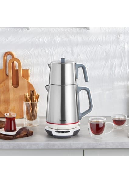 Homend Royaltea 1709H Dokunmatik Konuşan Çelik Çay Makinesi Inox