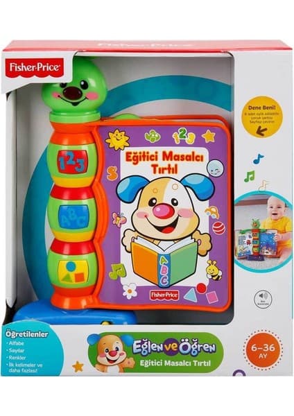 Fisher-Price Işıklı Müzikli Masalcı Tırtıl Hikaye Kitabı Duyusal Gelişim El-Göz Koordinasyonu Oyuncağı