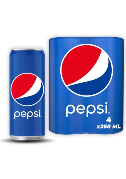 Pepsi Kola Kutu 4x250 ml
