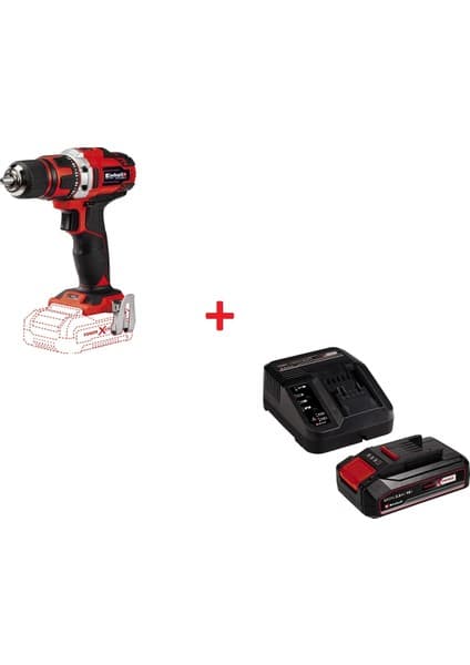 Einhell TE-CD 18/40 Li, Akülü Vidalama Seti ( 2,5 Ah Akü ve Şarj Cihazı Dahildir)
