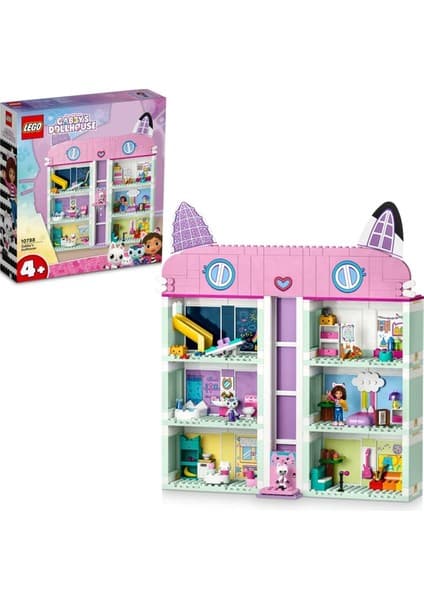 LEGO ® Gabby’s Dollhouse 10788 - 4 Yaş ve Üzeri Çocuklar için 8 Odalı bir Ev İçeren Yaratıcı Oyuncak Yapım Seti (498 Parça)