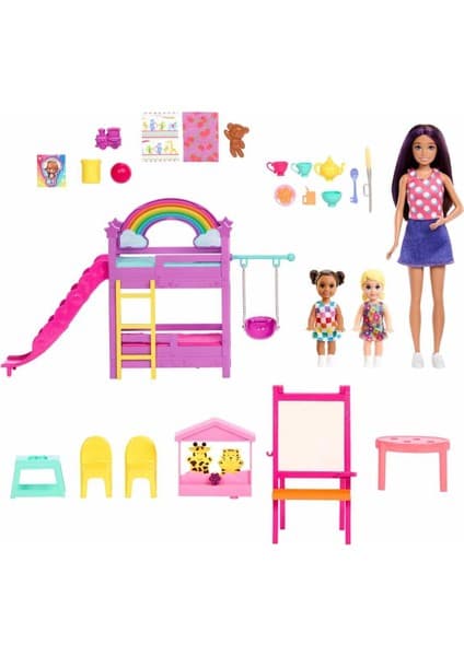 Barbie Skipper Bebek Bakıcılığı Oyun Seti 3-6 Yaş İçin Eğlenceli Aksesuarlarla
