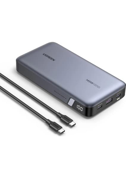 UGREEN 145W 25000MAH Pd Qc 3.0 LED Göstergeli USB Type-C Taşınabilir Hızlı Şarj Cihazı Powerbank