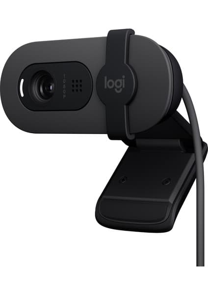 Logitech BRIO 100 Full HD 1080p Gizlilik Kapaklı Mikrofonlu Web Kamerası - Siyah