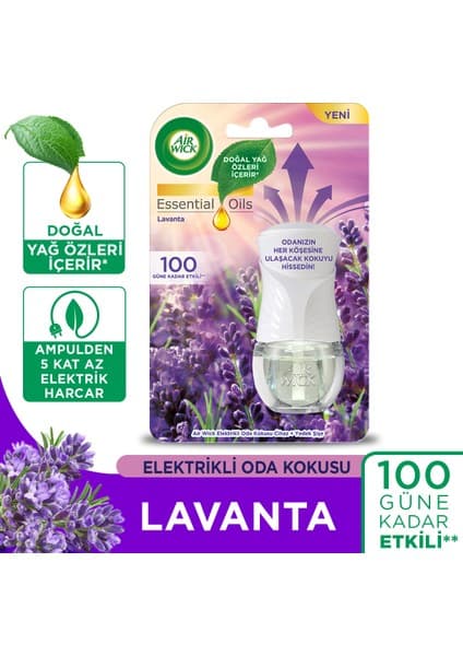 Air Wick Elektrikli Kit Oda Kokusu Lavanta ( 1 Adet Cihaz + 1 Adet Yedek Şişe )