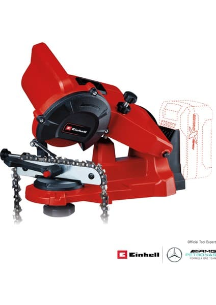 Einhell Akülü Zincir Bileme GE-CS 18 Li – Solo (derinlik mesnedi, zincir germe aparatı, hassas bileme açısı ayarı, LED ışık) - 4499940