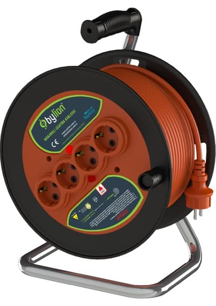 Bylion Makaralı Seyyar Uzatma Kablosu 20M 3*1.5 mm