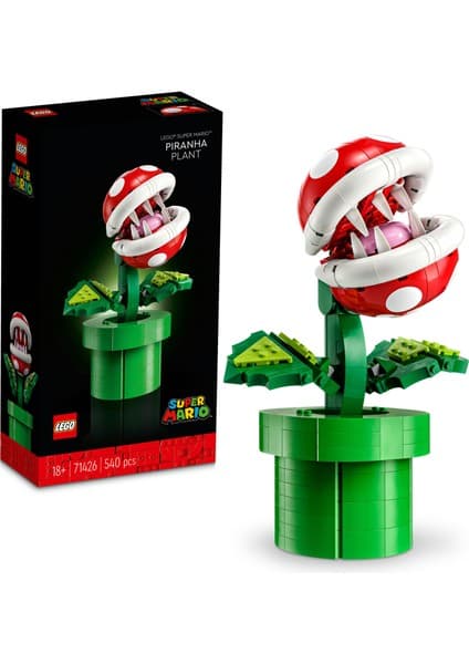 LEGO ® Super Mario™ Piranha Plant 71426 - Yetişkinler için 2 Madeni Para Parçası İçeren Model Yapım Seti (540 Parça)