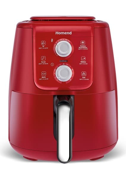 Homend Airfryday 4 Litre 2511H Kırmızı Silver