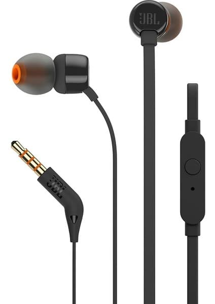 JBL T160 Mikrofonlu Kulakiçi Kablolu Kulaklık Siyah