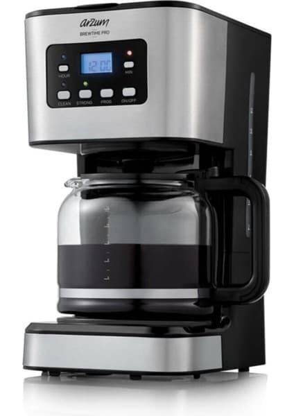 Arzum Ar3073 Brewtime Pro Filtre Kahve Makinesi 12 Fincan Kapasitesi Cam Hazne ile Zamanlayıcı Özellikli
