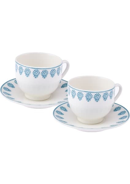 Emsan Sierra New Bone 2 Kişilik Kahve Fincan Takımı 90 ml Mavi