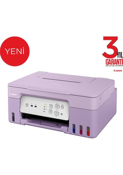 Canon G3430 Wi-Fi + Tarayıcı + Fotokopi Renkli Çok Fonksiyonlu Tanklı Mor Mürekkep Püskürtmeli Yazıcı (Canon Eurasia Garantili)
