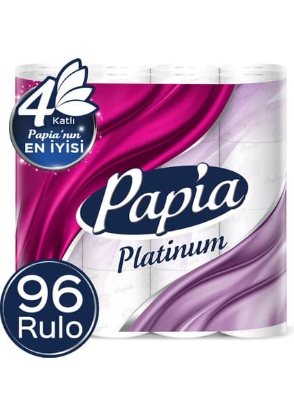 Papia Platinum Tuvalet Kağıdı 96 Rulo (32 Rulo X 3 Paket)