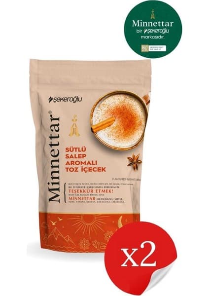 Şekeroğlu Minnettar Sütlü Salep 2 X 200 Gr ( 2 Paket )