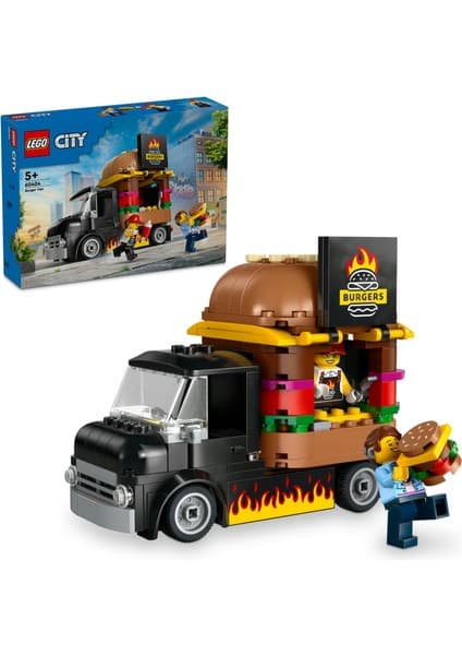 LEGO ® City Hamburger Kamyonu 60404 - 5 Yaş & Üzeri Çocuklar için Yaratıcı Oyuncak Yapım Seti (194 Parça)