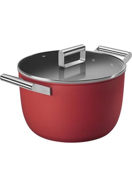 Smeg 24 Cm Kırmızı Tencere CKFC2411RDM