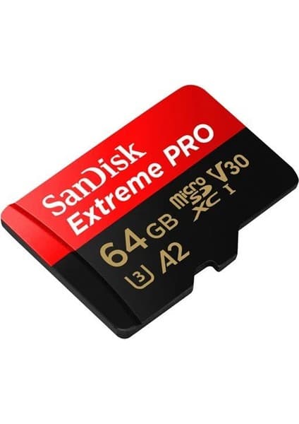 Sandisk SDSQXCU-064G-GN6MA - Sandisk Extreme Pro 64GB 20090MBS Microsdxc Uhs-I A2 V30 Hafıza Kartı | DJI Türkiye Karacasulu Garantili