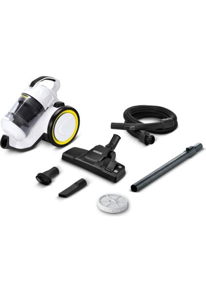 Karcher VC 3 Beyaz Toz Torbasız Elektrikli Süpürge HEPA Filtre ile Kompakt Kullanım ve 0,9 L Toz Hacmi