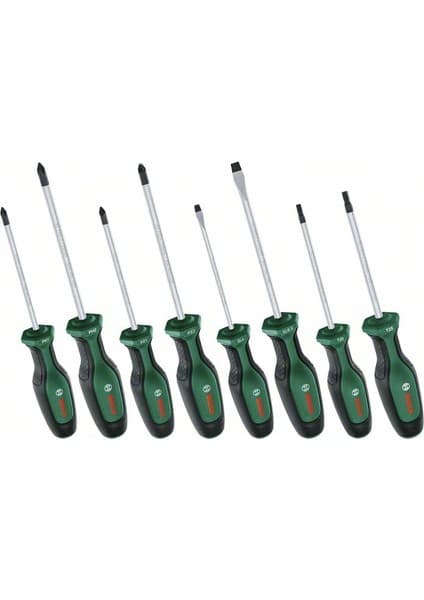 Bosch Home and Garden Tornavida Seti 8 Parça - 1600A02BX8 Yüksek Kaliteli Çelik Malzeme ile Dayanıklı Tasarım