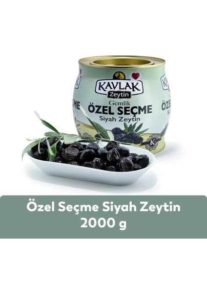Kavlak Zeytin Kavlak Özel Seçme Gemlik Siyah Zeytin 2 kg (brüt )