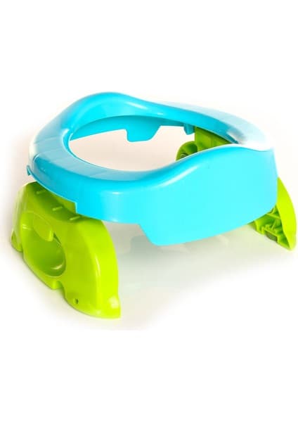Baby Plus Portatif Katlanabilir Bebek Lazımlığı ve Klozet Adaptörü Turkuaz +15 Ay Kaymaz Dayanıklı Plastik Tasarım