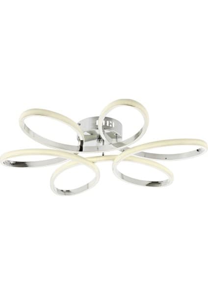 Eray Aydınlatma 501 Krom Metal Led Avize Gümüş Renk Modern Tasarım ile Şık Aydınlatma