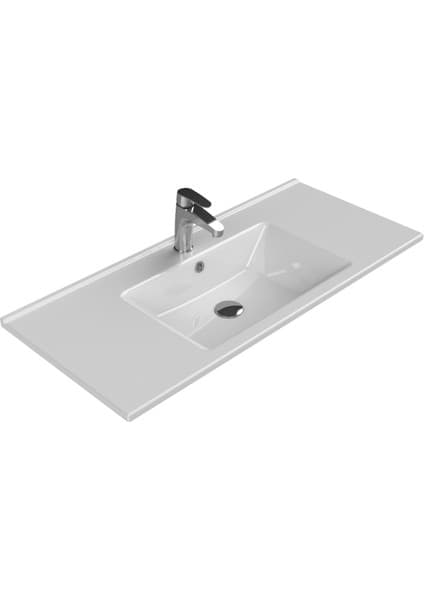 Turkuaz Seramik Arte 100x45 cm Etajerli Lavabo