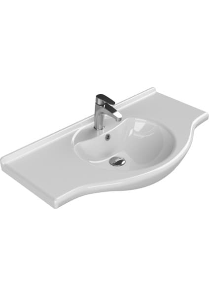Turkuaz Cerastyle Turkuaz Nil Etajerli Lavabo 95*50 cm