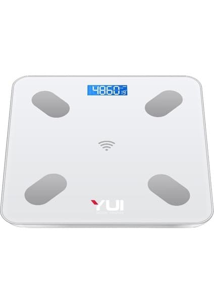 Yui TZC-001 Yağ Ölçer Çok Fonksiyonlu Akıllı Bluetooth Şarjlı Tartı - Beyaz