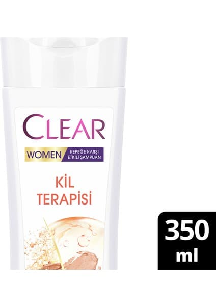 Clear Women Kepeğe Karşı Etkili Şampuan Kil Terapisi 350 ml