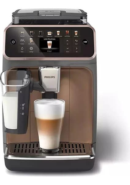 Philips 5500 Serisi LatteGo Tam Otomatik Espresso Makinesi, 20 Sıcak ve Soğuk İçecek, SilentBrew, EP5544/80
