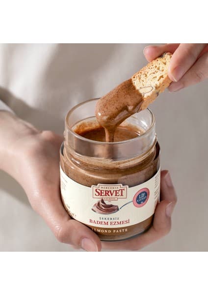 Servet Şeker İlavesiz %100 Badem Ezmesi 200g