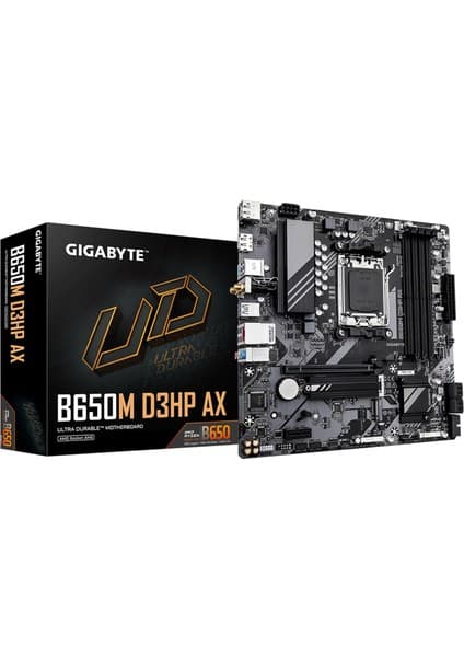 Gigabyte B650M D3HP Ax Amd B650 Am5 Ddr5 7600MHZ (Oc) Hdmı/dp M.2 Wi-Fi Rgb Matx Anakart